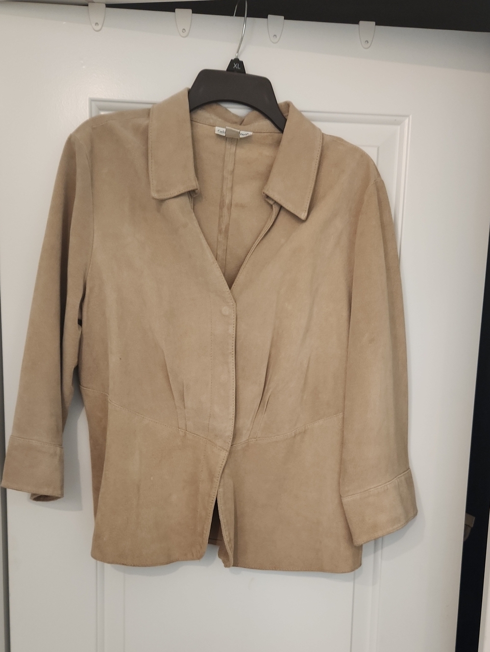 Coldwater Creek Tan Suede Jacket with Classic Collar